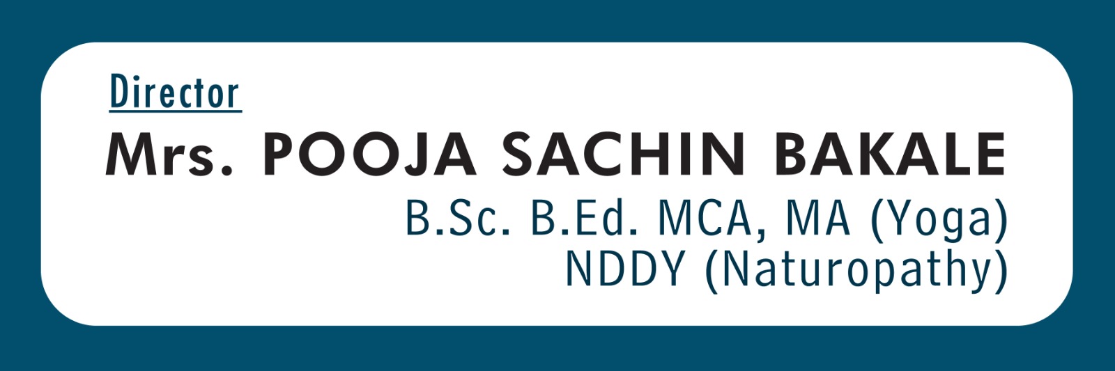 Mrs. Pooja Sachin Bakale Director Genius Kids Academy Wardha